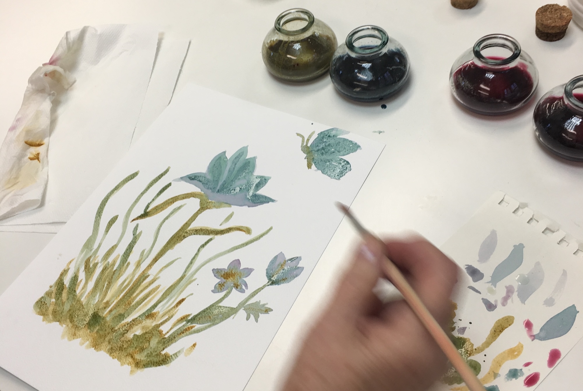 Atelier encres de plantes, samedi 18 avril, après-midi